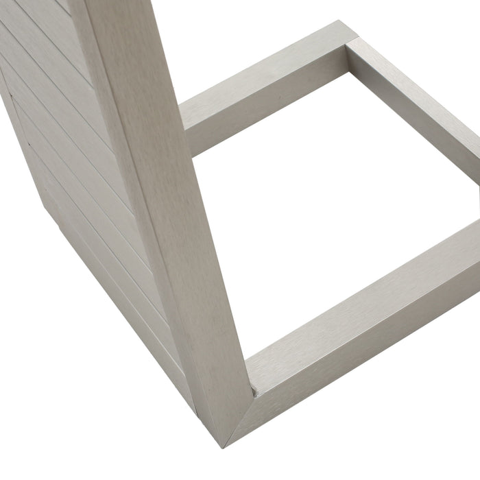 Aluminum Outdoor C - Shaped Side Table For Patio