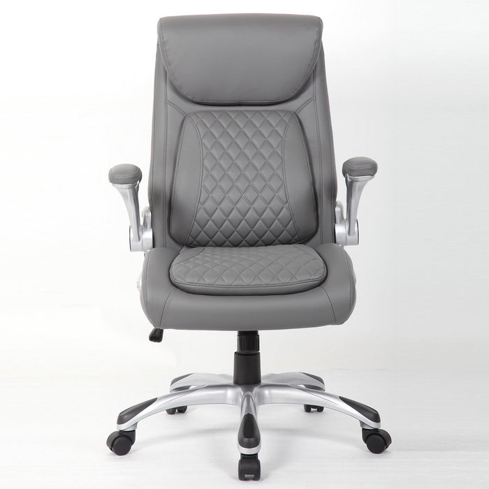 High Back Ergonomic Executive Office Chair, Adjustable Height And Lumbar Support For Home & Office - Antique Gray