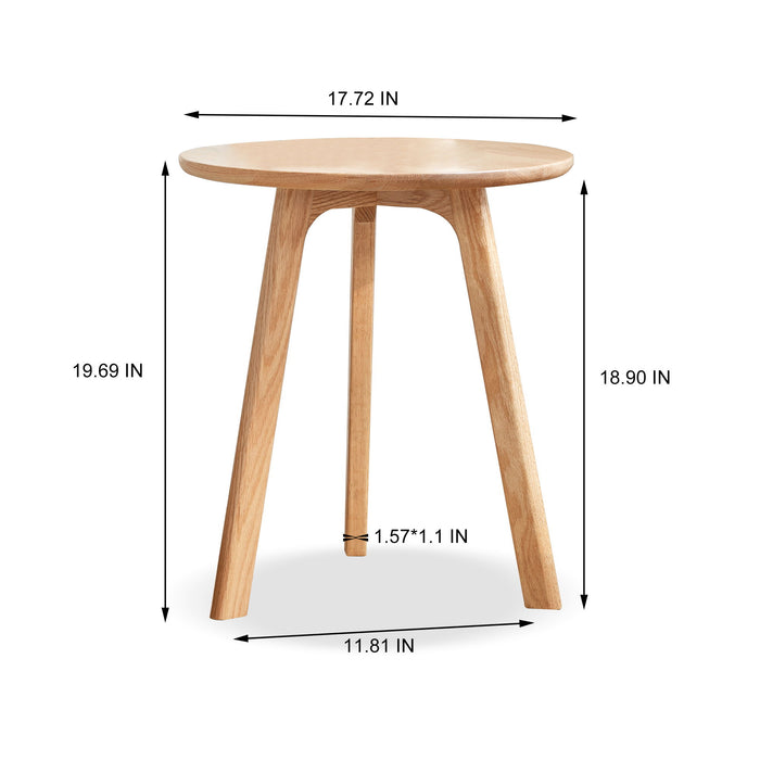 Round Small End Table, Side Table For Bedroom & Balcony