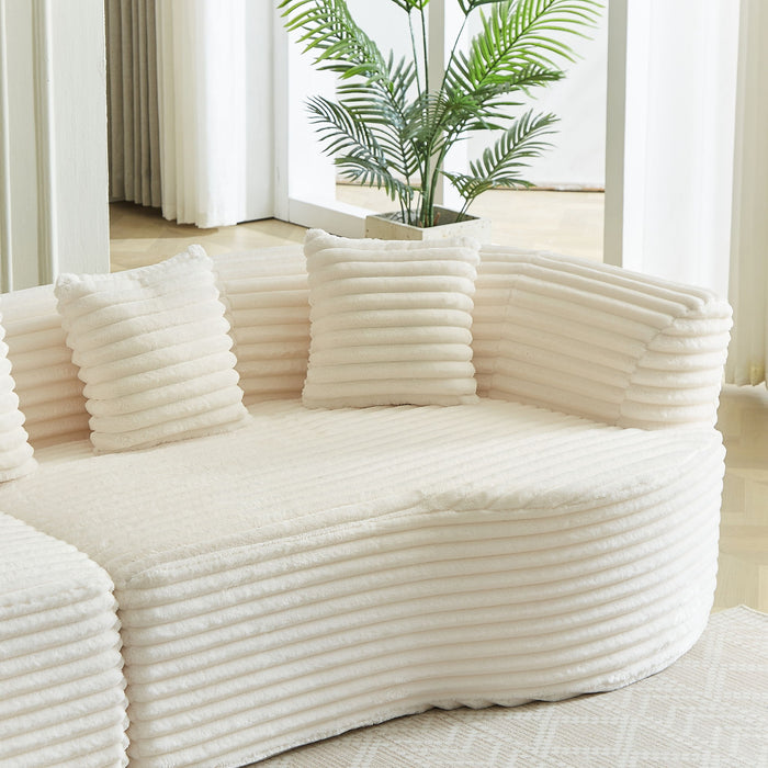 Sectional Sofa, Oversized 4 Seater With Deep Seat Design