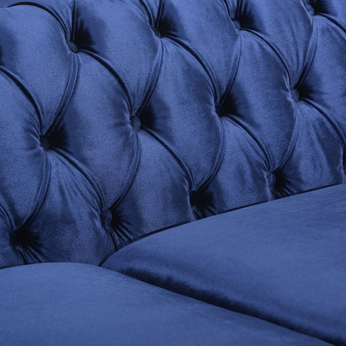 Chesterfield Style 3 Seater Sofa With Deep Button Tufting