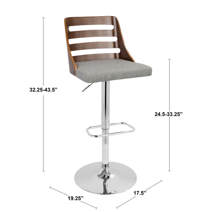 Trevi - Mid Century Modern Adjustable Barstool With Swivel