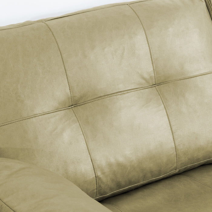 L - Shaped Modular 2 Seater Sofa With Movable Ottoman And High Density Sponge Cushions For Living Room