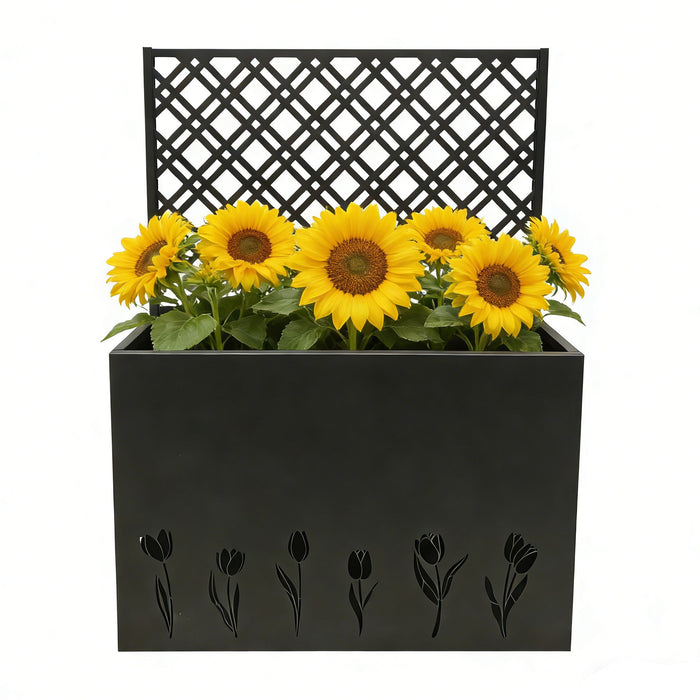 Tall Planter Raised Garden Bed With Trellis
