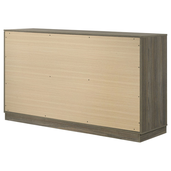 Edmondson - 9 Drawer Dresser With Hidden Jewelry Tray - Natural / Gray