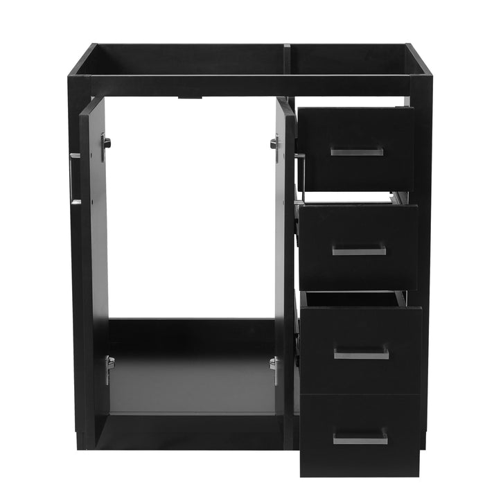 Retro Style Bathroom Vanity With 3 Drawers & Soft-Closing Doors
