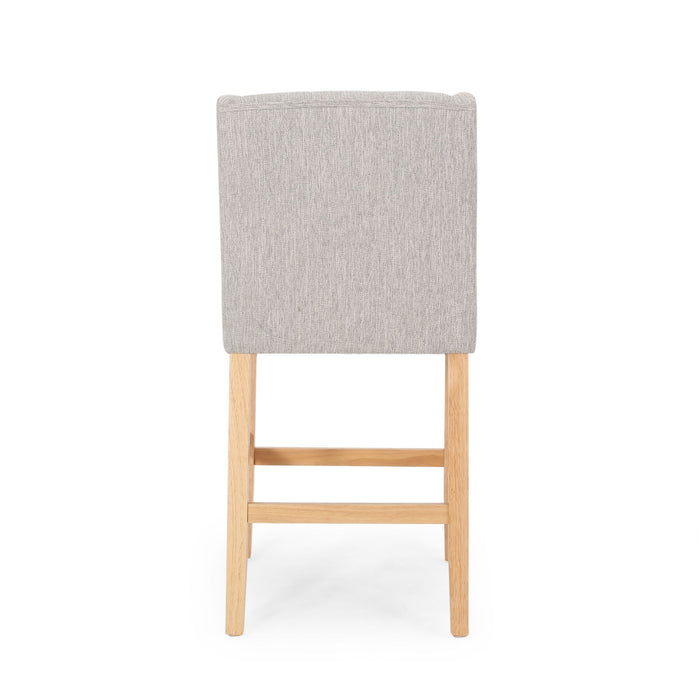 Vienna - Contemporary Fabric Tufted & Wingback Counter Stools (Set of 2)