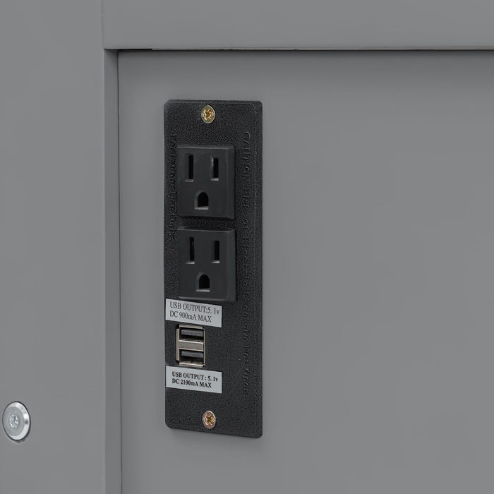 Murphy Bed With Desk, LED Lights And USB Charging Station
