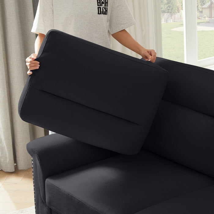 3 Seater Elegant Stationary Sofa