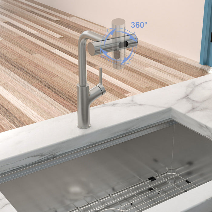 360° Pull Down Kitchen Faucet With 4 Spray Modes