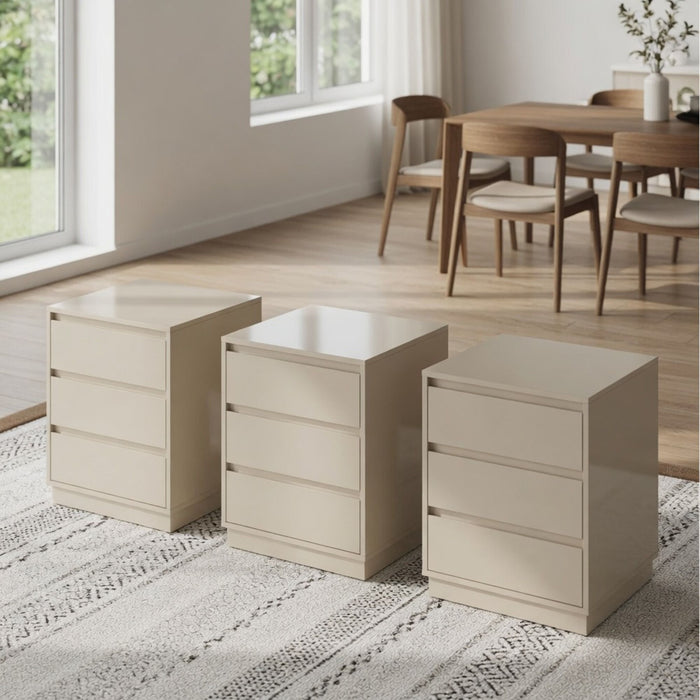 3 Drawer Nightstand, Bedroom Side Table