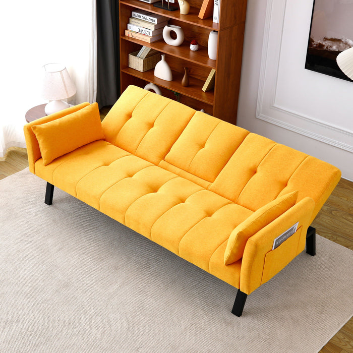 Sofa Bed With Foldable Design And Cup Holder