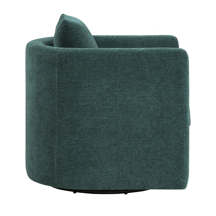Sutton - Swivel Barrel Chair - Peacock