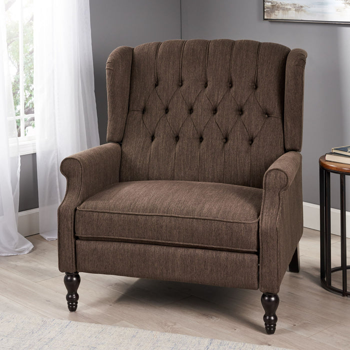 Dunham - Contemporary Fabric Tufted Oversized Pushback Recliner