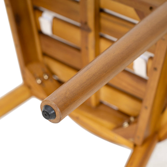 Klismos - Dining Armchair (Set of 2) - Teak / Beige