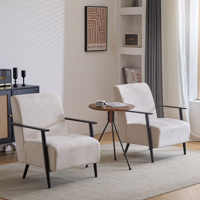 Modern Lounge Chair With Polyester Upholstery