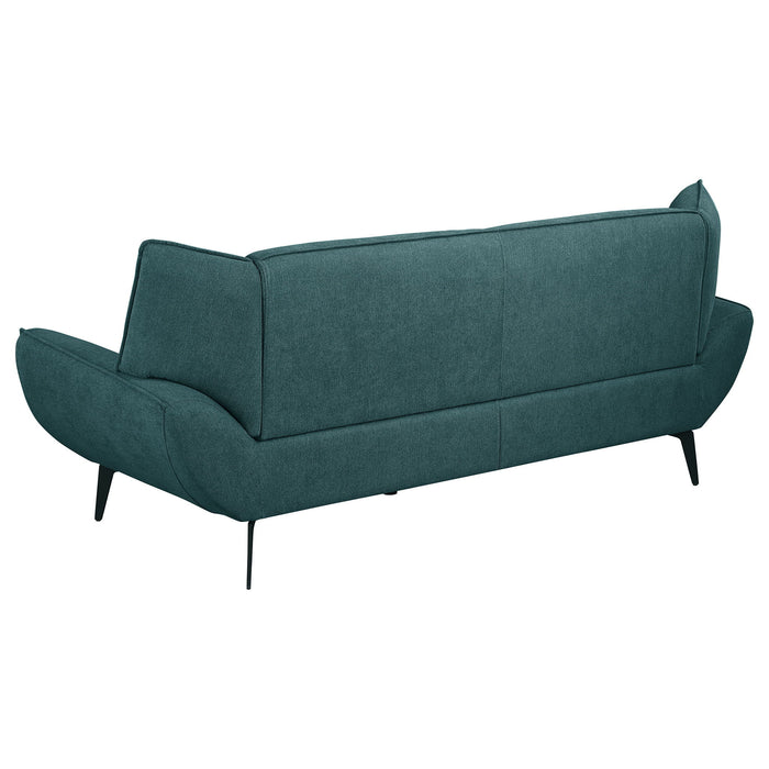 Logan - Flared Arm Sofa Sofa - Teal Blue