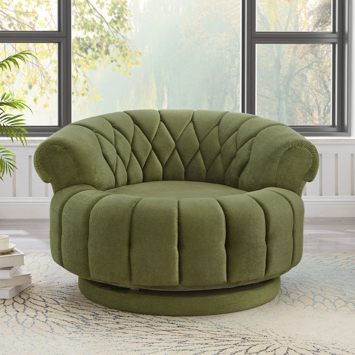 Round Swivel Accent Chair With Rotation