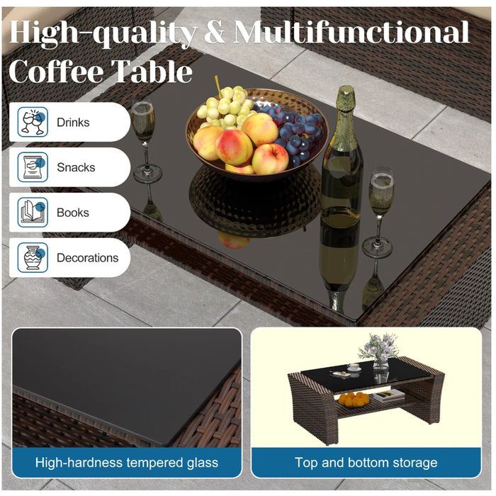 Modern Patio Set With Table And Cushions