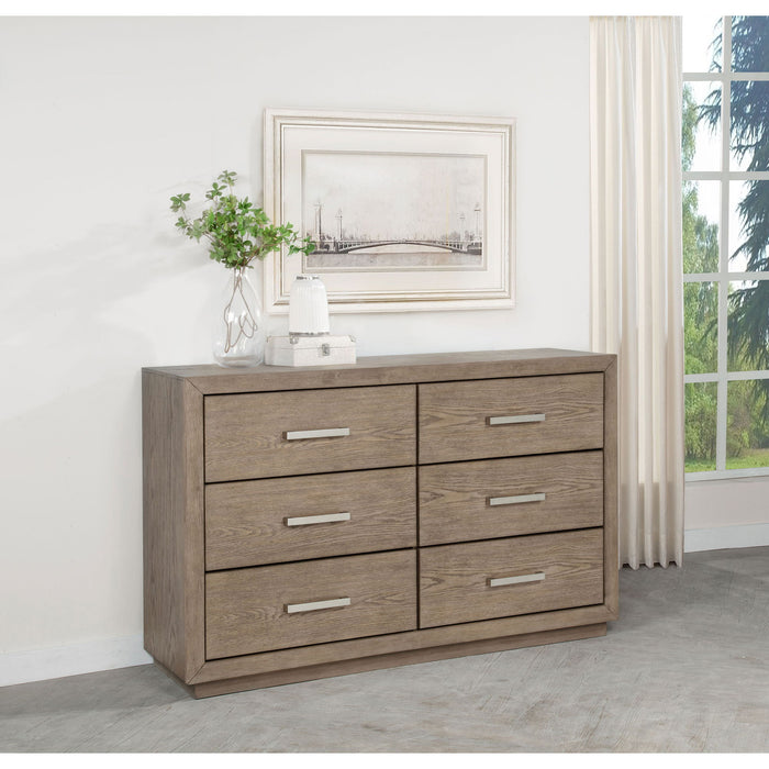 Gibbons - 6 Drawer Dresser With Ample Storage - Brown