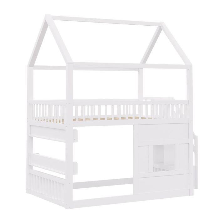 House Bed With Built-In LED Shelf Light