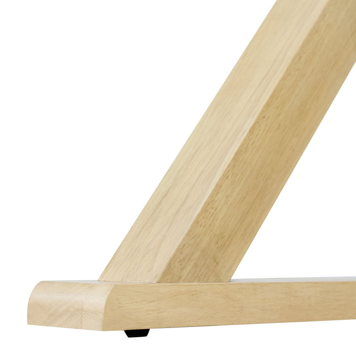 Dining Table With X-Shaped Legs, Rectangular Indoor - Natural