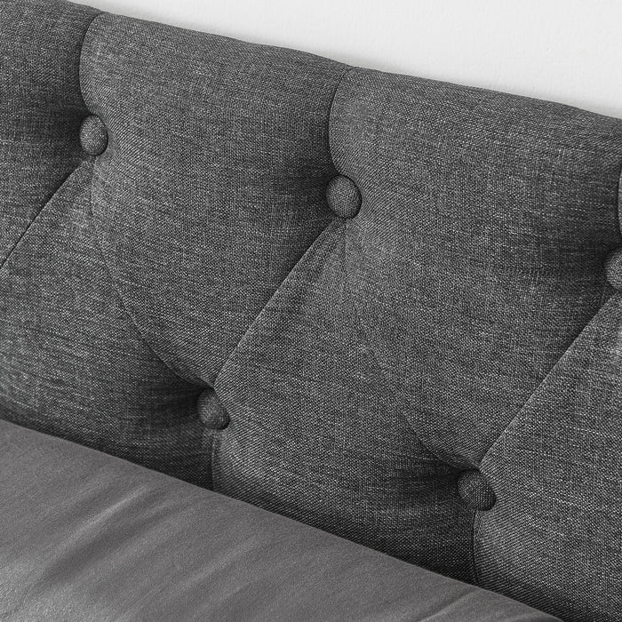 Upholstered Tufted Daybed With 2 Drawers, Waved Arms