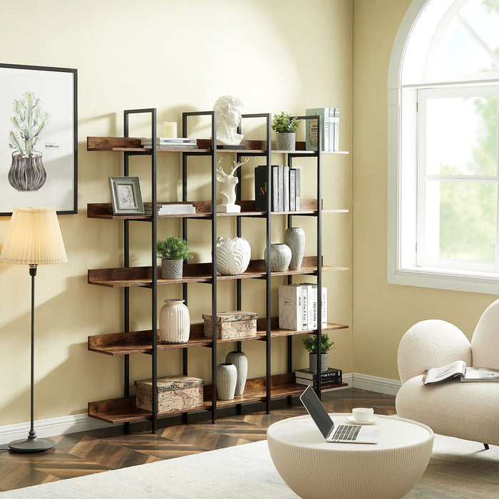 Vintage Industrial 5 Tier Bookcase