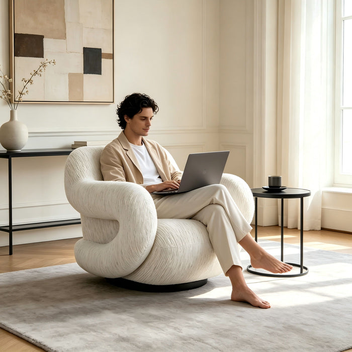 Swivel Chair - Light Gray