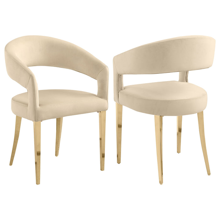 Rendina - Upholstered Dining Arm Chair (Set of 2) - Beige