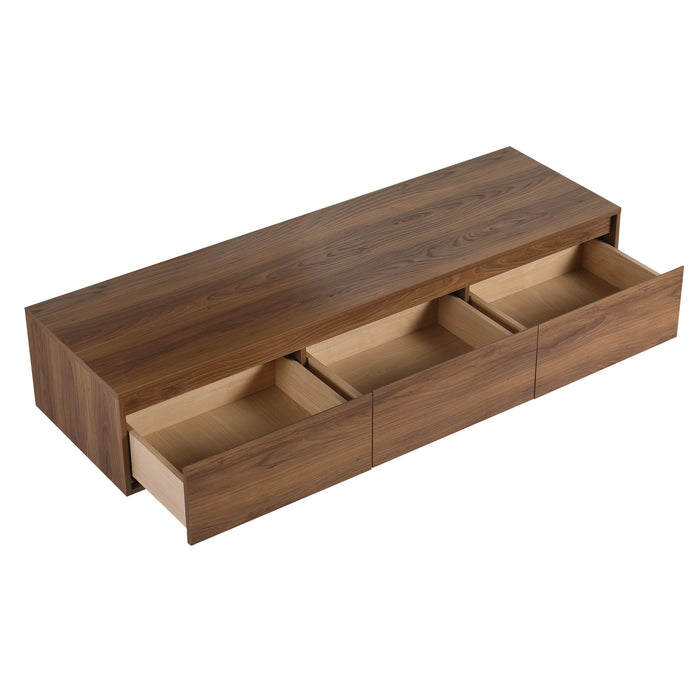 Modern Minimalist Bathroom Cabinet With Soft Close Drawers And Floating Mounting Design