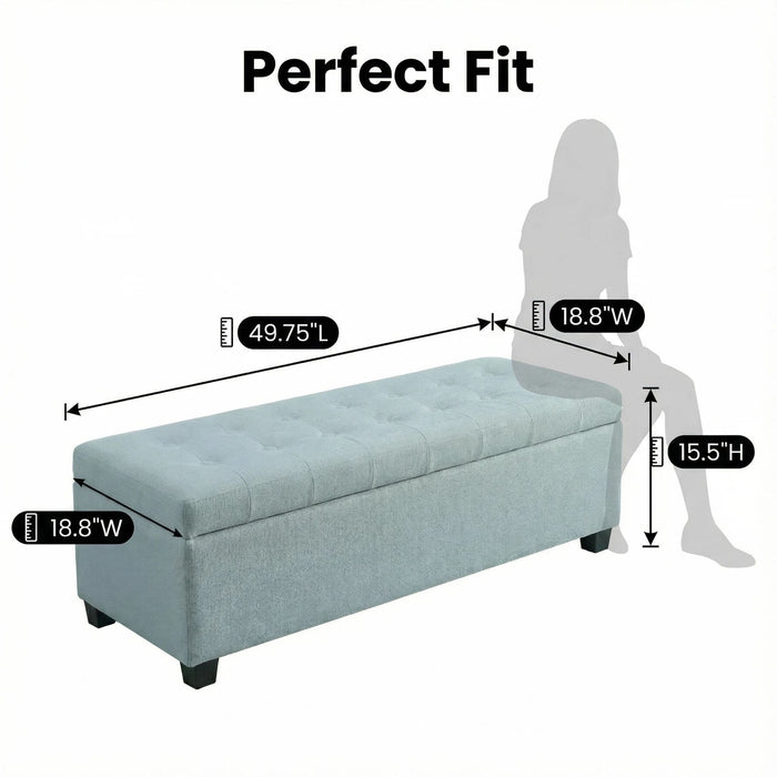 Elegant Tufted Storage Ottoman Bench