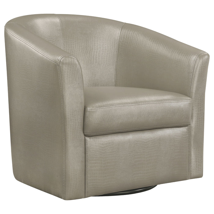 Swivel Armchair With Barrel-Back Design