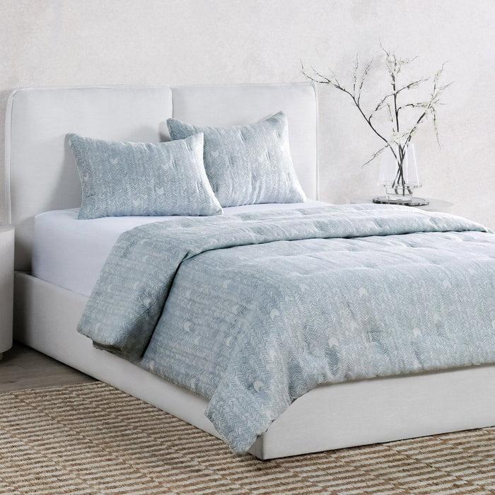 French Herringbone - Comforter Euro Sham - Storm