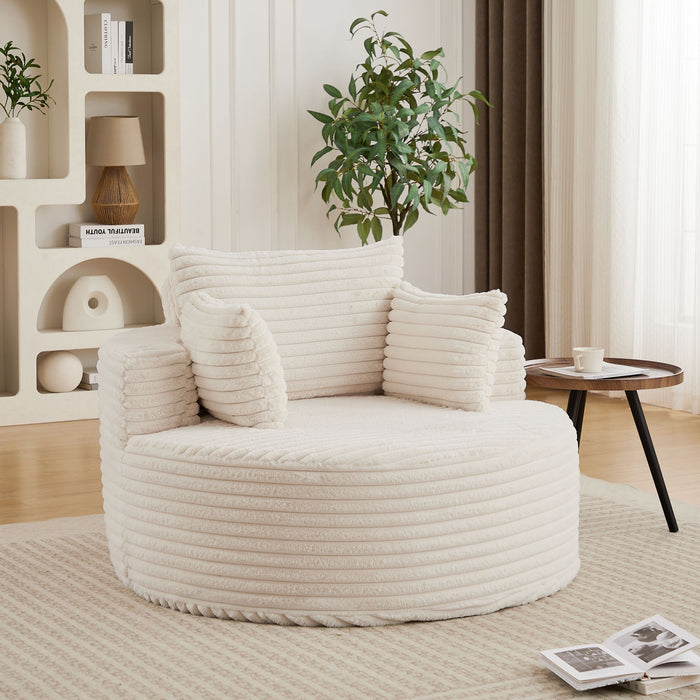 Modern Single Sofa With Backrest Pillow For Living Room