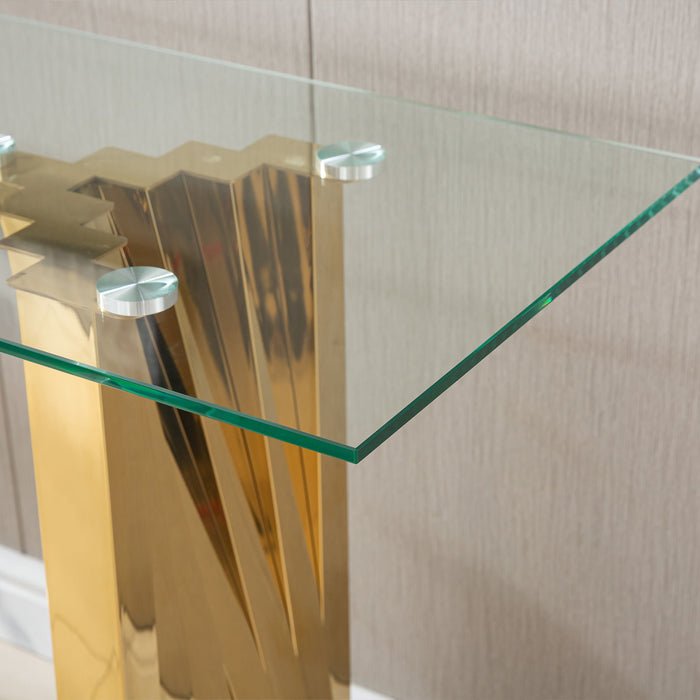 Table With Twisted Fan Shaped Legs