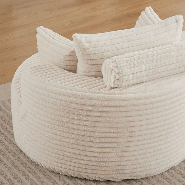 Modern Single Sofa With Backrest Pillow For Living Room
