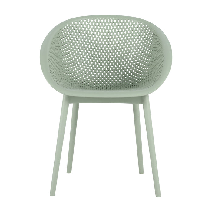 2 Piece Durable Single Chair With Mesh Hollow Out Design