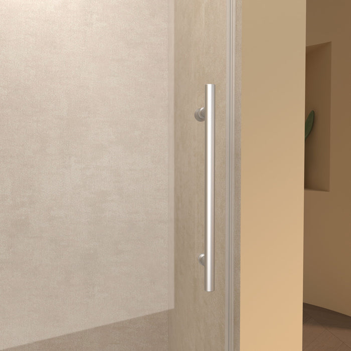 Frameless Single Sliding Shower Door With Handle