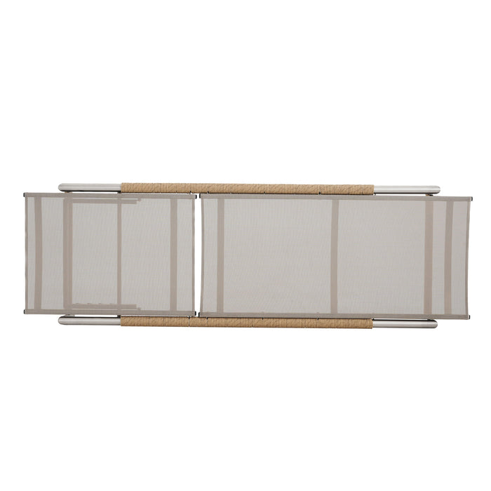 Hargrove - Outdoor Patio Aluminum Chaise Lounge (Set of 2) - Natural / Silver