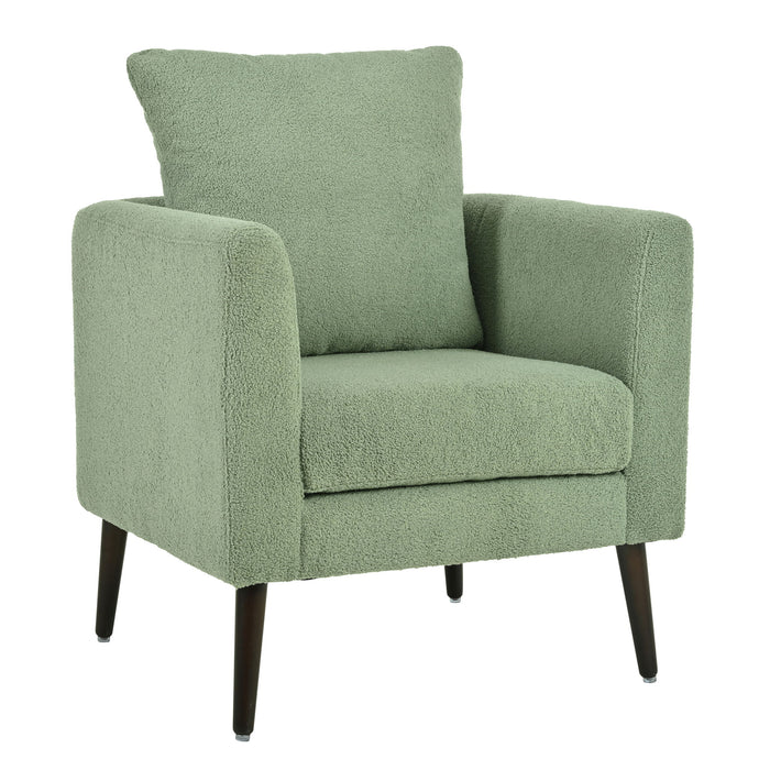 Modern Accent Upholstered Armchair With Pillow