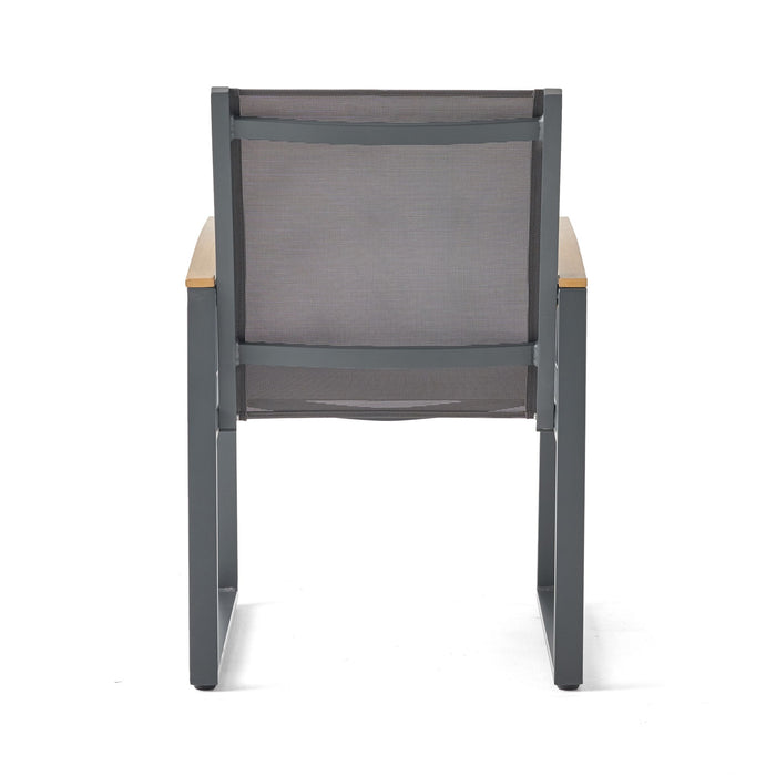Aresha - Metal Outdoor Dining Armchair (Set of 2) - Gray
