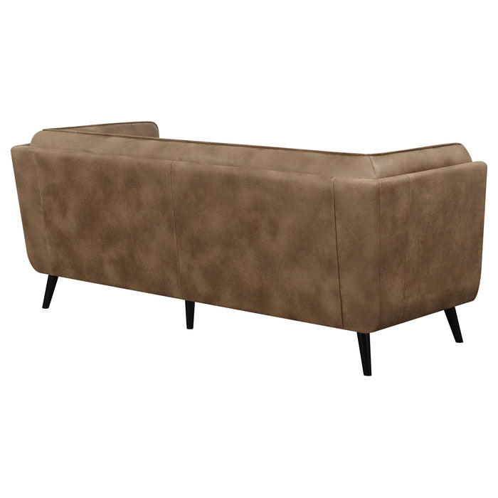 Maximillion - Tuxedo Arms Sofa - Brown