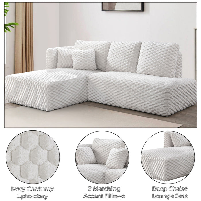 Manya - Sectional Sofa - Ivory