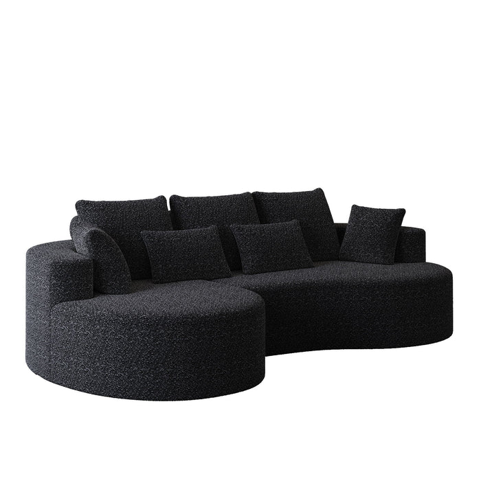 Curved Oversized Sectional Sofa With Extra Deep Seat