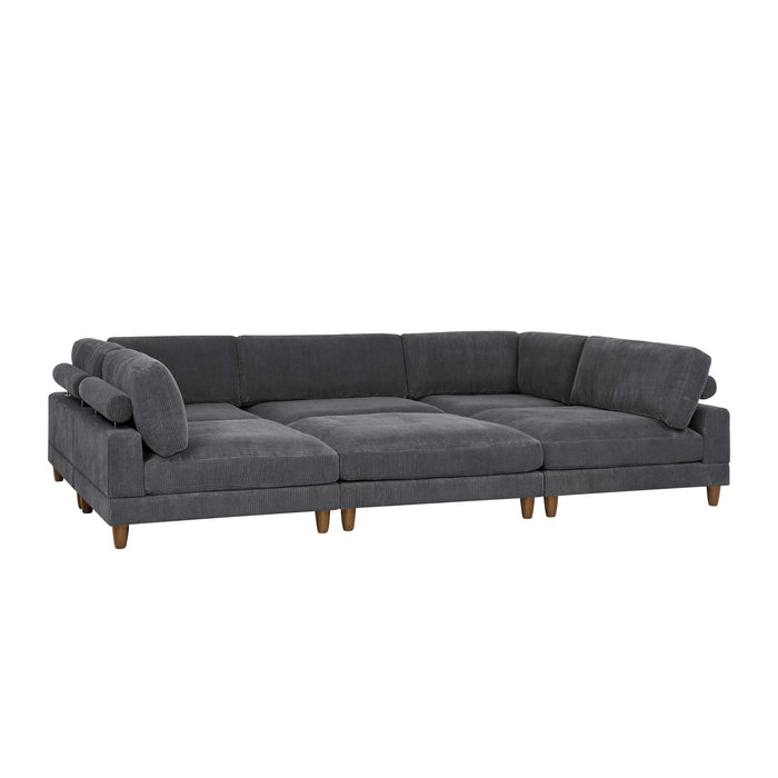 Modern Modular Sectional With Adjustable Back Support