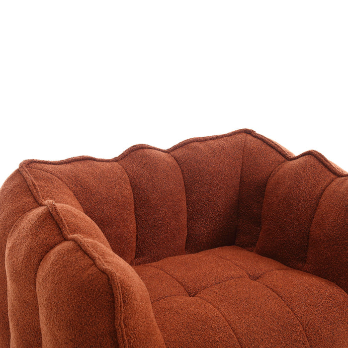 Soft Chenille Bean Bag Chair With High Resilient Foam