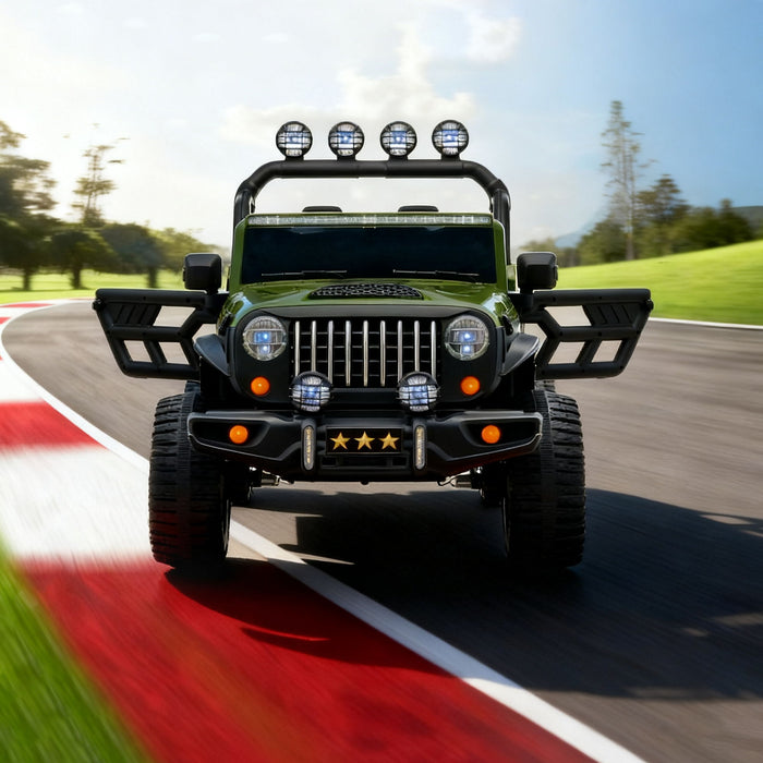 Electric Car With Remote Control, Colorful LED Lights, USB & MP3