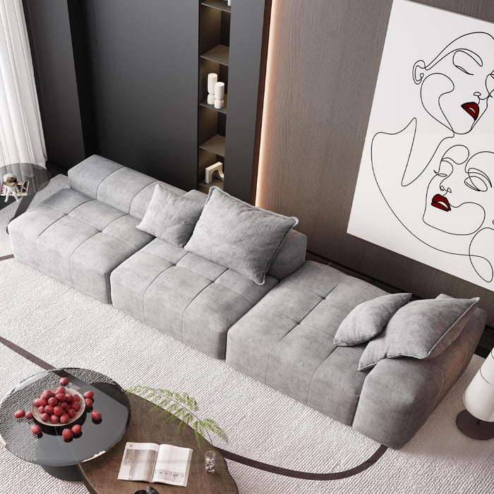 Modern Oversized, Modular Sectional Sofa With Pillows