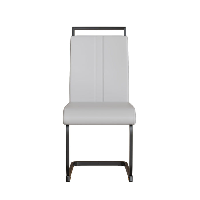 Modern Dining Chairs With High Back Upholstered Design Metal Legs